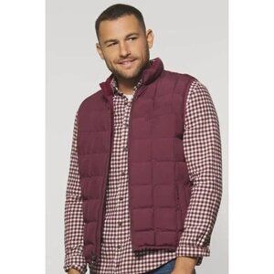 Johnnie-O Mens Enfield Quilted Puffer Vest Merlot Burgundy Sz Medium‎ NWT